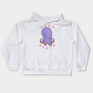 Kure Beach, NC Summertime Vacationing Octopus Kids Hoodie